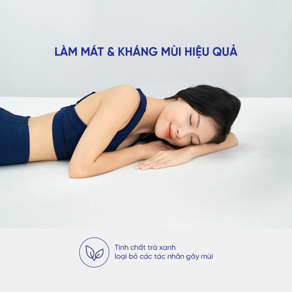 Nệm foam trà xanh