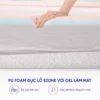 PU Foam đục lỗ 5Zone với gel làm mát