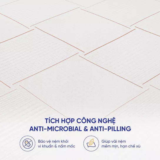 Tích hợp công nghệ Anti-Microbial. và Anti-Pilling