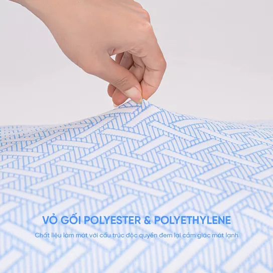 Vỏ gối từ sợi polyester và polyethylene