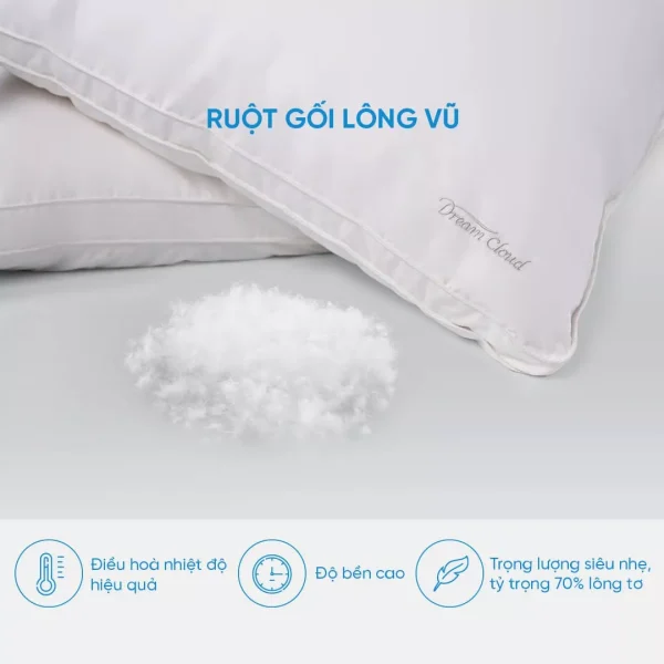 Gối lông vũ Doona Dream Cloud giữ trọn sự êm ái lâu dài